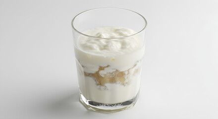 Expired milk isolated on white background
