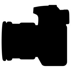 Black Silhouette Camera Icon PNG | Minimal Photography Symbol Download

