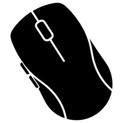 Black Silhouette Mouse Icon PNG | Minimal Device Symbol Download
