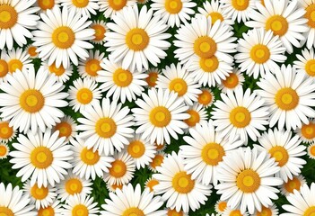 Seamless pattern of cheerful daisies, perfect for spring designs, photography, wallpaper