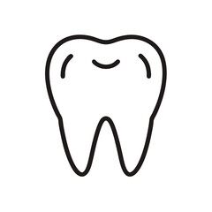 teeth-icon-line-art-on-white-background