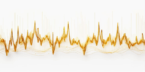 Ears of golden wheat, isolated on white, radiate a warm summer glow like a fiery symbol of nature's bounty