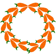 Carrot Wreath Decorative Circle Frame