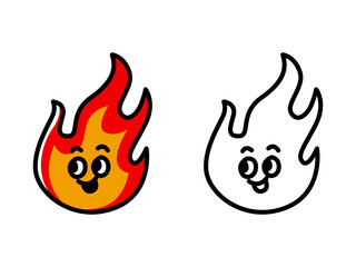 Digital Fire Icon Set, Game Fire Icons