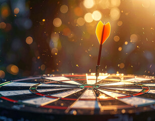 darts in the center of a target