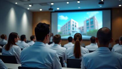 Fototapeta premium Medical Staff Attending Healthcare Presentation