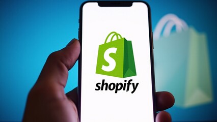 Shopify Logo Displayed On Smartphone Screen