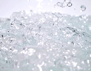 Water droplets and bubbles