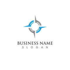 compass logo and symbol gps vector