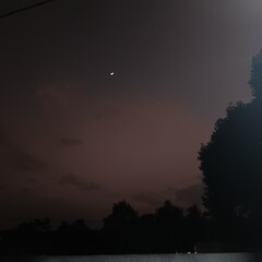 Naklejka premium time lapse of clouds over the city