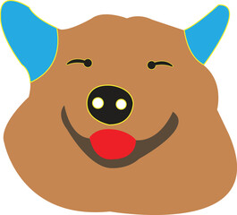 funny dog head clipart
