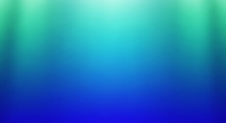 Obraz premium Abstract blue and green gradient background with light rays shining down