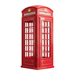 Iconic british telephone box standing proud against a stark isolated setting adding a touch of