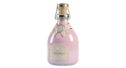 Pink champagne bottle for celebration