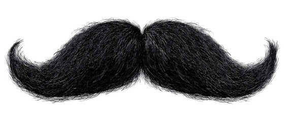 Dark, detailed mustache graphic