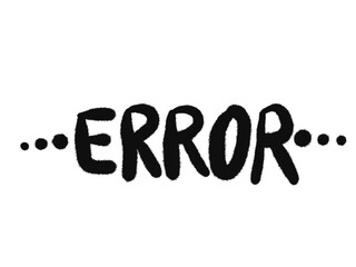 The hand-painted website page displays an error