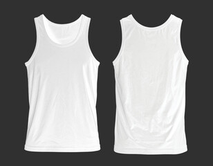 White Tank Top Front and Back View