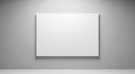 Blank Canvas Spotlight: Minimalist Art Display Mockup