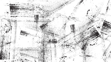 Fototapeta premium Grunge Black Distressed Texture. Cracks and Dirt Transparent Background for Overlay Effects.