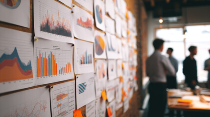 Business chart data analysis teamwork office meeting planning strategy discussion graph report collaboration