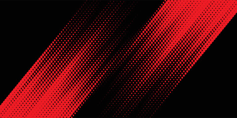 Abstract speed line style blue halftone banner design template. Red and blue halftone dot pattern with grunge texture. Sporty style white and black dot pop art comic, Eps 10.