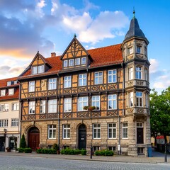 Naklejka premium Historic Building at Sunset