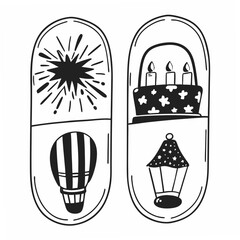 vector illustration of a set of abstract elements