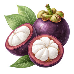Buy fresh mangosteen online purple mangosteen fruit tropical mangosteen on transparent background