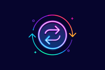 repost arrows for sharing content social network icon