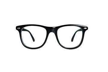 Fototapeta premium Black eyeglasses on black background