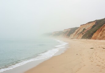 霞む海岸の静寂