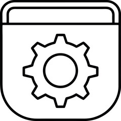 Settings icon within a document file representing configuration options and customizable features symbolizing control and customization for various platforms and applications