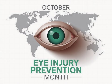 Global eye injury prevention month in october raising awareness for eye health worldwide