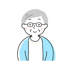 こうれい女性のイラスト