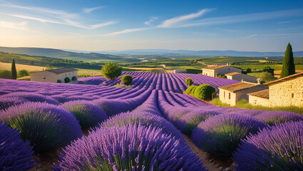 Lavender fields in Provence France with