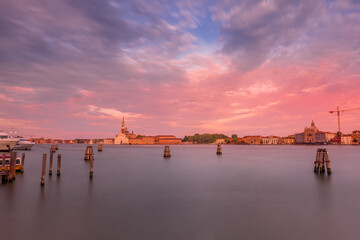 sunset in venice