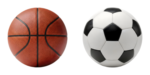 A set of Basketball and Soccer Ball – Classic Sports Equipment for Training and Games