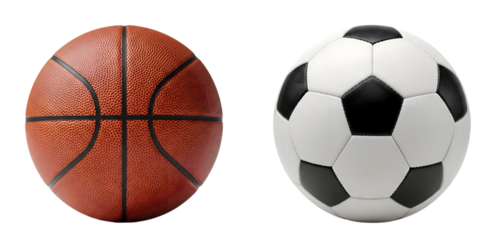 A set of Basketball and Soccer Ball – Classic Sports Equipment for Training and Games