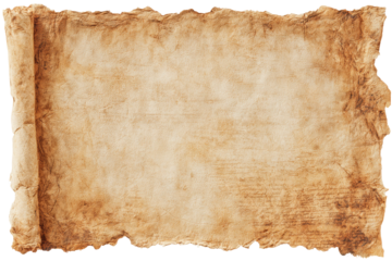 Aged parchment scroll, light tan, distressed edges