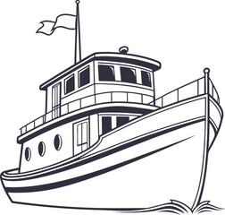 Obraz premium vector illustration of a boat