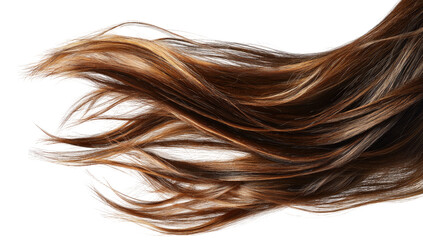 Naklejka premium Flowing auburn hair, detailed texture