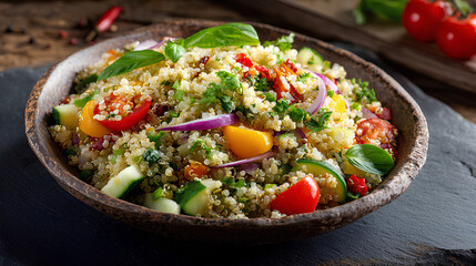 Quinoa salad with vegetables