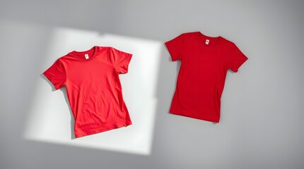 Minimalist red t-shirt mockup	
