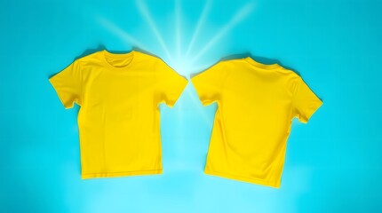 Minimalist yellow t-shirt mockup	