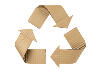 Cardboard recycling symbol arrows ecology conservation environmentalism