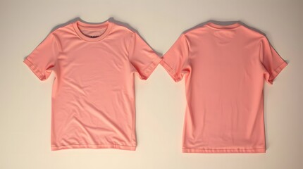 Minimalist pink t-shirt mockup	