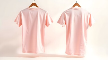 Minimalist pink t-shirt mockup	