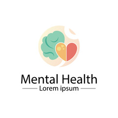 Minimalist Mental Health Logo Design – Abstract Wellness and Therapy Symbol
