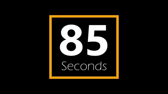  90 seconds Countdown Animation – 90 Seconds Digital Timer