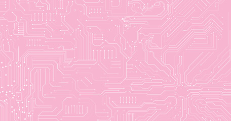 Vector abstract technology on pink background.